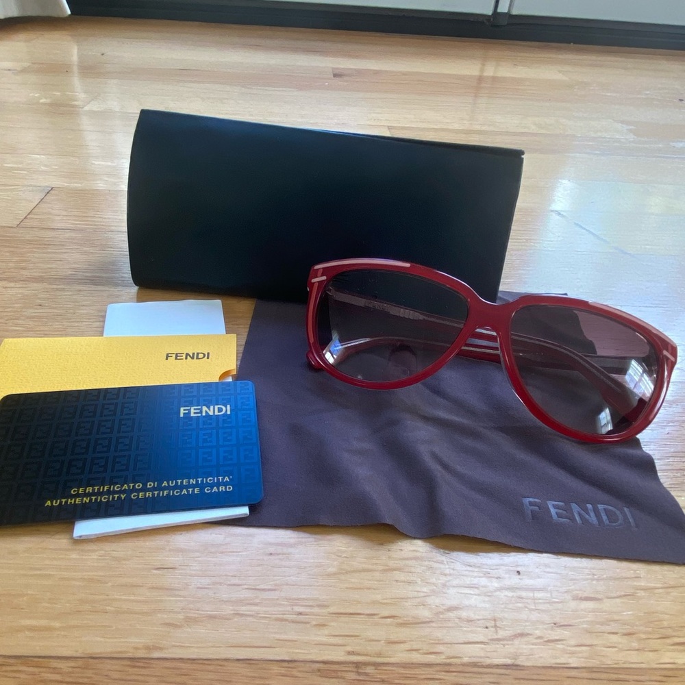 Fendi Red Sunglasses - Like New Condition